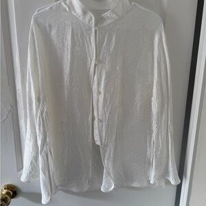 Elegant White Silk Shirt